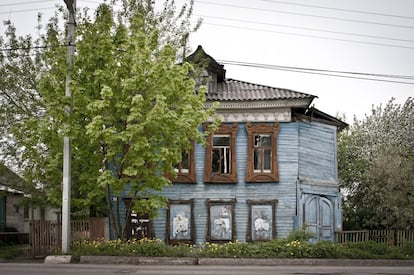 Una casa de campo o dacha abandonada en Rostov Veliky.
