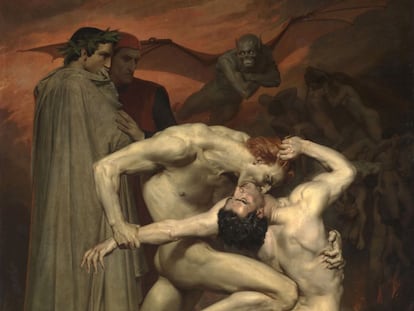 Dante y Virgilio en el infierno, del pintor William-Adolphe Bouguereau.