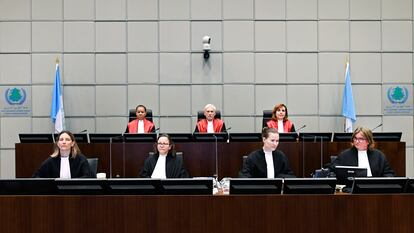 El tribunal que juzga el caso de la muerte de Rafik Hariri y 21 personas más, este martes en Leidschendam, en los Países Bajos.