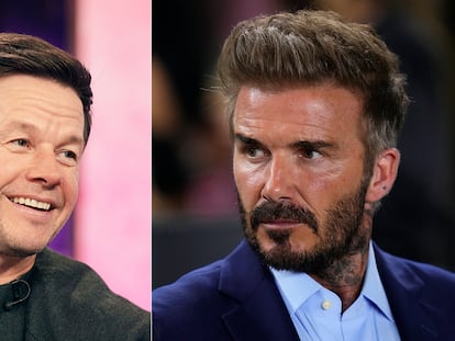 A la izquierda, Mark Wahlberg; a la derecha, David Beckham.