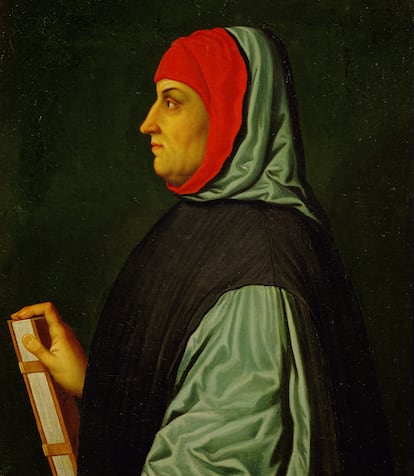 El poeta  Francesco Petrarca, (1304-1374).