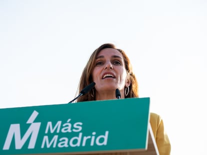 La candidata de Más Madrid a Presidencia de la Comunidad, Mónica García.