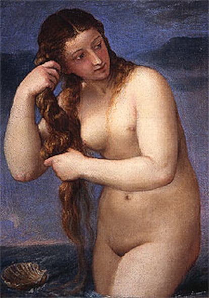 El óleo de Tiziano <i>Venus Anadyomene</i> (1520).