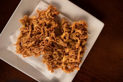 Tortillita de camarones del restaurante Las Rejas (Cádiz).