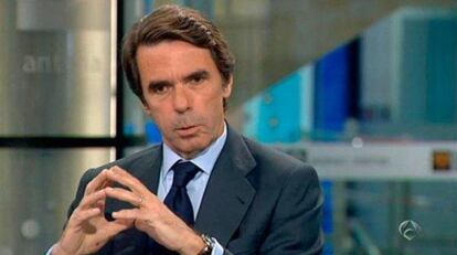 José María Aznar, durante su entrevista en Antena 3.