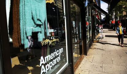 American Apparel, que se ha declarado en bancarrota.