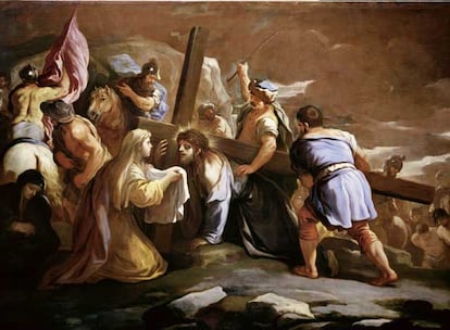 Luca Giordano (Nápoles 1634-1705) 
Subida al Calvario, 1685-1686 / Óleo sobre lienzo / 126 x 175 cm