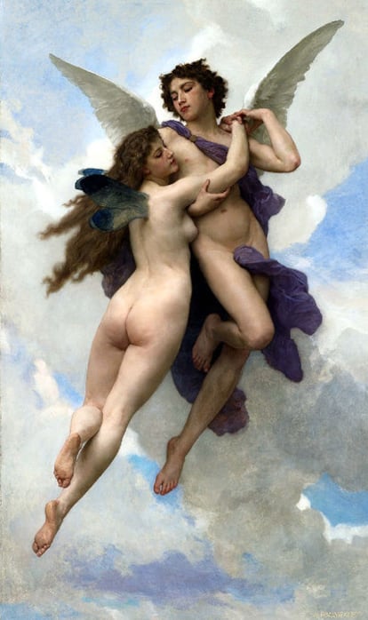 <i>Cupido y Psique</i> (1899), del artista francés William Bouguereau (1825-1905).