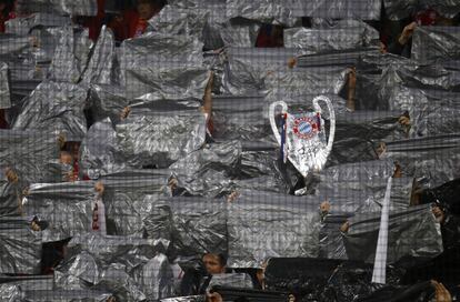 Aficionados del Bayern antes del partido