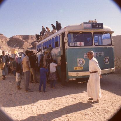 Prisioneros palestinos en Abu Zenima (península del Sinaí), en octubre de 1971.