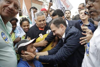 João Doria campaigning in São Paulo.