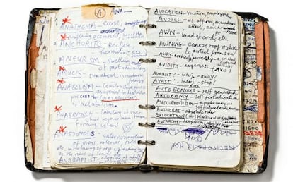 Diccionario del músico Nick Cave redactado durante un viaje a Berlín en 1984.