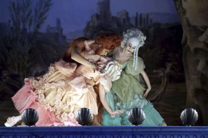 Un momento de la representación de <i>Andrea Chénier</i> en el Teatro Real de Madrid.