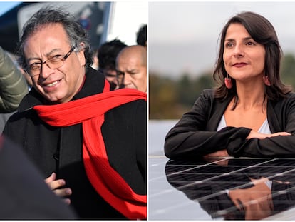 El presidente de Colombia, Gustavo Petro y la ministra de Minas, Irene Vélez.