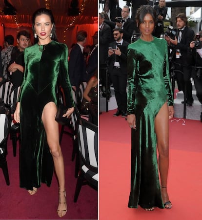 La modelo Adriana Lima y la también modelo y actriz Liya Kebede (a la derecha).