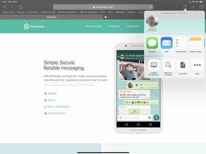 WhatsApp Web para iPad