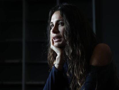 L'escriptora María Zabay a la redacció d'EL PAÍS a Madrid, a principis de febrer.