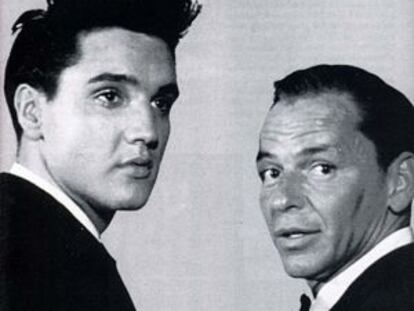 Elvis Presley y Frank Sinatra, en los años sesenta.