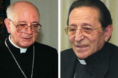 Cardenales españoles que forman parte del cónclave: Eduardo Martínez Somalo y Julián Herranz.