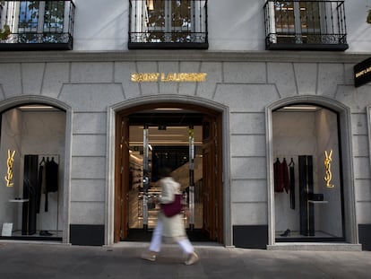 La tienda de Yvest Saint Laurent que fue robada en septiembre, en la calle de Serrano, una de las zonas más exclusivas de la ciudad, en Madrid