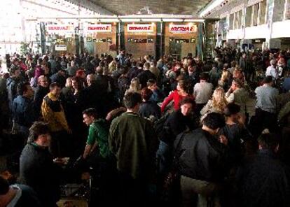 Colas, en El Prat.