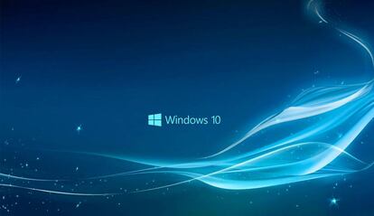 Logotipo de Windows 10 sobre trama