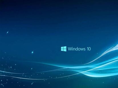 Logotipo de Windows 10 sobre trama
