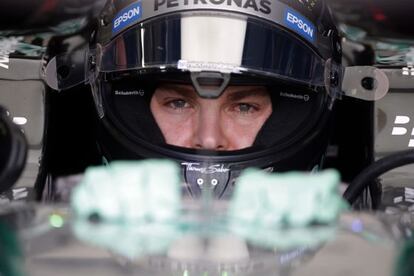 Nico Rosberg, en los entrenamientos de Brasil.