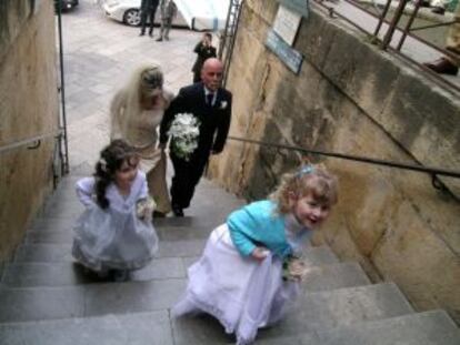 Una boda en el centro de Palermo, Sicilia.