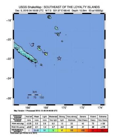 La localización del terremoto.
