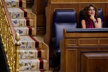 La Ministra de Hacienda, María Jesús Montero, el 11 de septiembre en el Congreso.