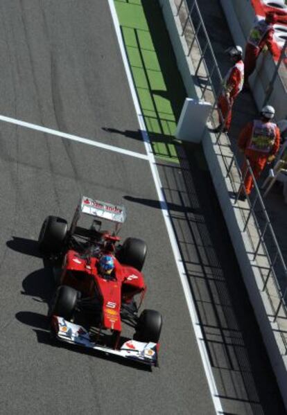 Fernando Alonso durante el entrenamientos libres.