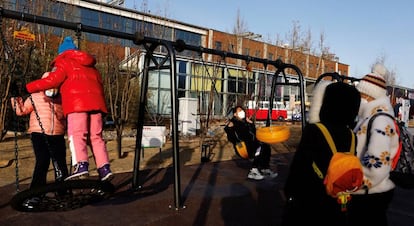 Niños en un parque en Pekín