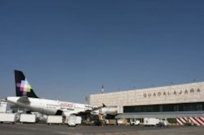 Terminal del aeropuerto mexicano de Guadalajara, el tercero del pa&iacute;s por volumen de pasajeros.