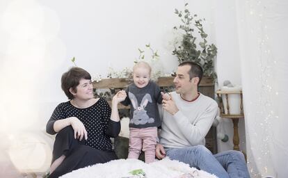 Familia de Gentzane Landa:
Gentzane Landa junto a su marido y su hija Amaia.