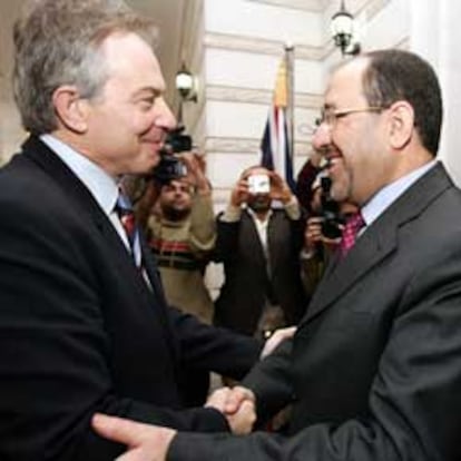 Blair y Maliki, hoy en Bagdad.