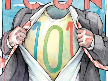 Una de las tres portadas del número 101 de ICON, realizada por el ilustrador Pol Anglada.