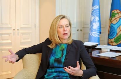 La coordinadora de la misi&oacute;n de la ONU para la destrucci&oacute;n del arsenal qu&iacute;mico sirio, Sigrid Kaag.