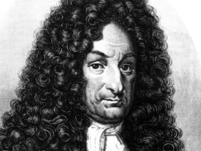 Grabado de Leibniz, de Andreas Scheits.
