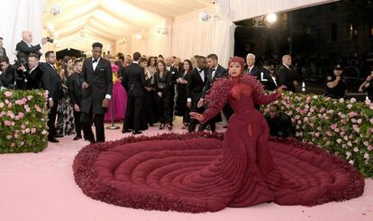 Cardi B en la gala del Met, en Nueva York, el pasado lunes.