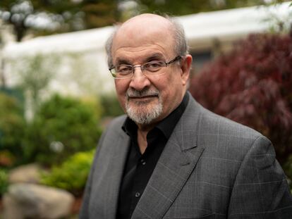 Salman Rushdie en el festival literario de Cheltenham.