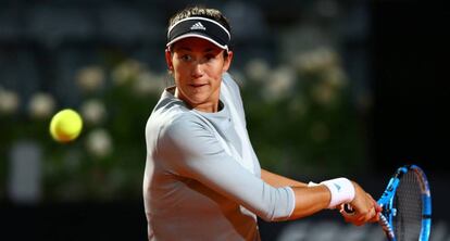 Muguruza, durante su partido contra Gavrilova en Roma.