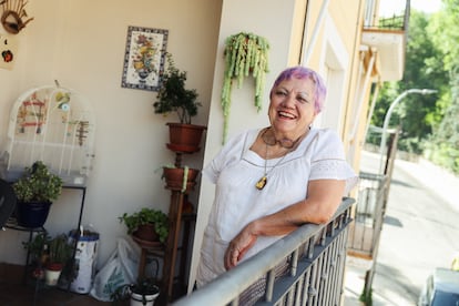 Carmen Martín en su vivienda de El Espinar (Segovia), el 7 de agosto.