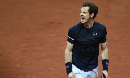 Murray tras a ganar ante Bemelmans. 