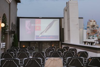 El cine de verano en el Hotel Emperador, en una imagen cedida.