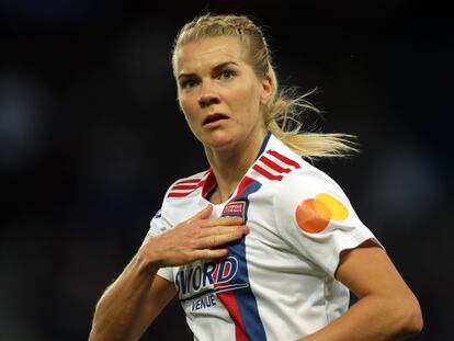 Ada Hegerberg, en la semifinal de la Champions entre el PSG y el Lyon.