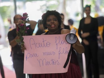 Protesto contra o racismo em Brasília