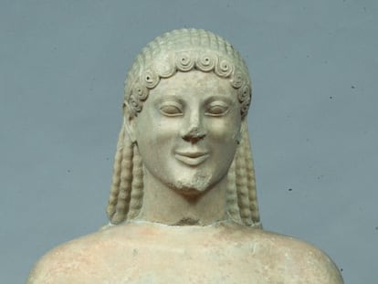 Kouros de Ptoion, una de las piezas que se muestran en Alcalá.