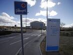 Acceso al Hospital Rey Juan Carlos, en Mostoles.