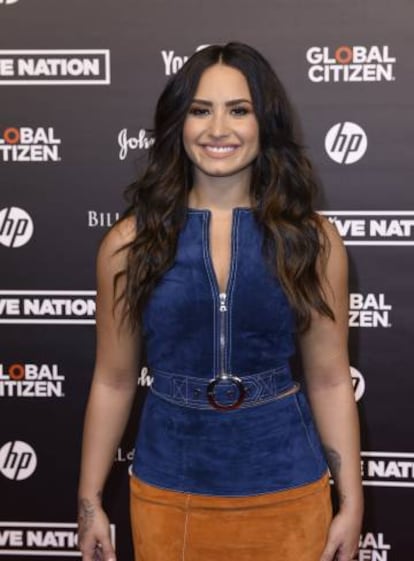 Demi Lovato en el Global Citizen Festival el pasado 6 de julio en Hamburgo.